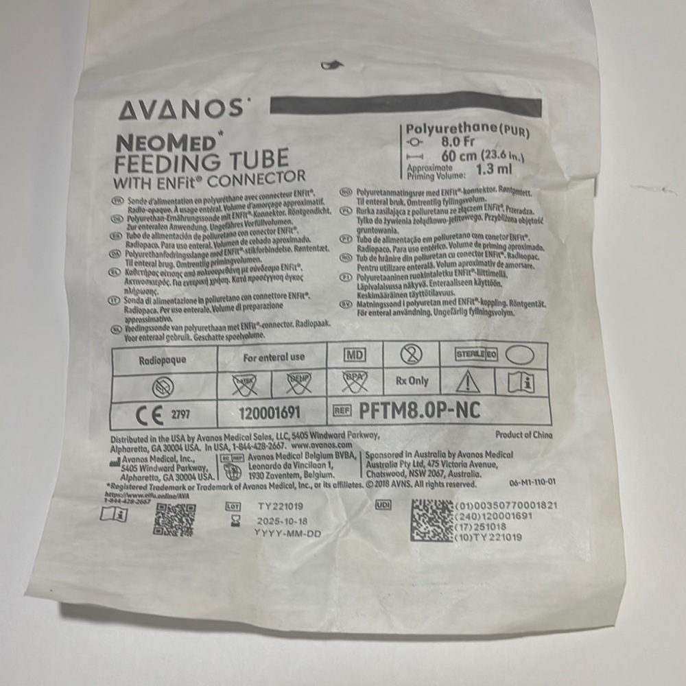Avanos Neomed Feeding Tube - ENFit